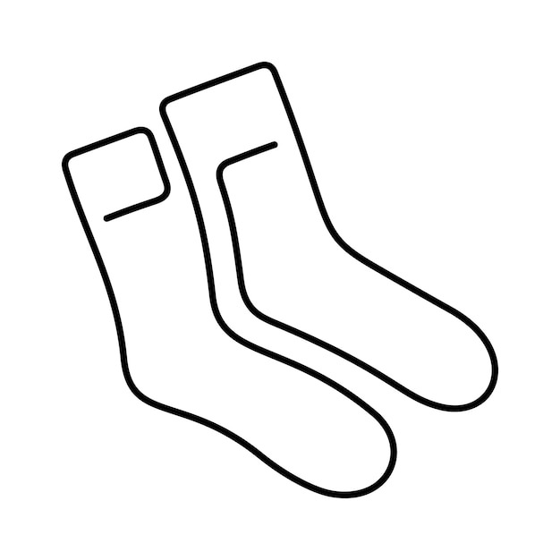 Vektor socken ein linienvektor-symbol