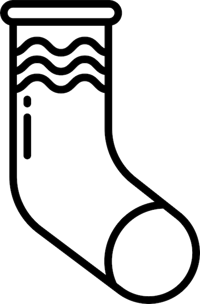 Vektor socken-umrissvektor-illustration