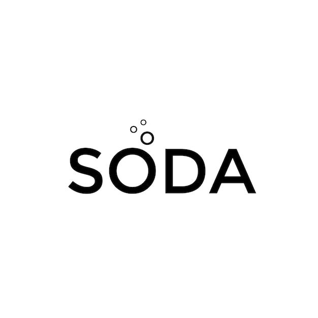 Soda logo text design illustrationssymbole