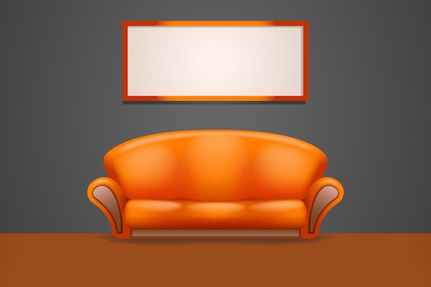 Vektor sofa im zimmer