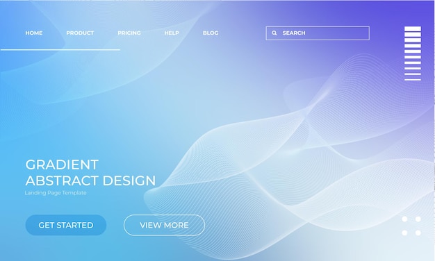 Soft Gradient Abstract Design für den Hintergrund der Landing Page
