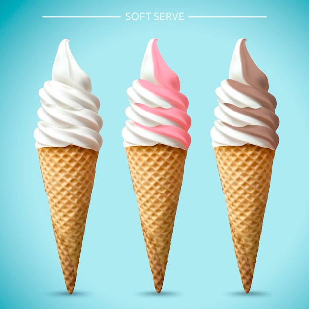 Vektor soft serve element illustration