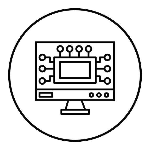 Software-Entwicklungsvektor-Symbol kann für Codierung und Entwicklung Iconset verwendet werden