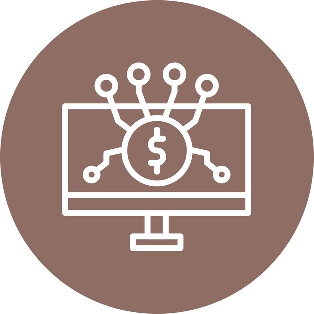 Software-Vektor-Money-Symbol-Illustration des Buchhaltungs-Ikonensets