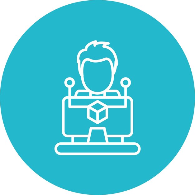 Softwareentwickler-Icon-Vektorbild Kann für die Computerprogrammierung verwendet werden
