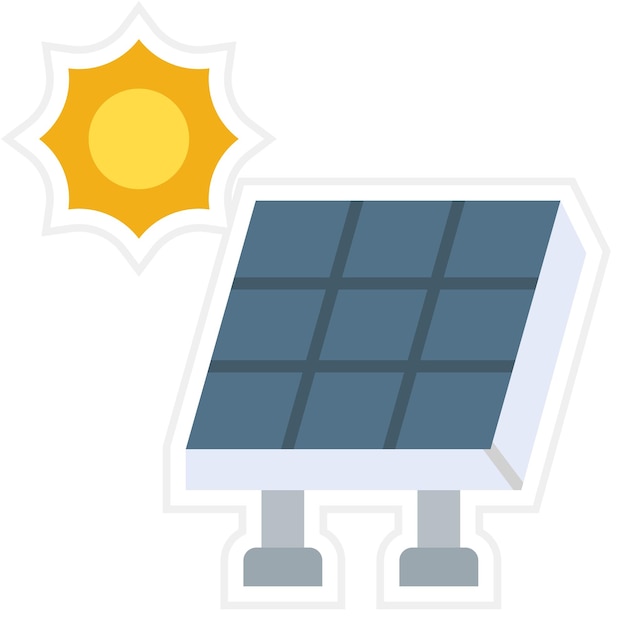 Vektor solarenergie-ikonen