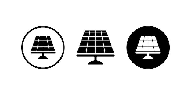 Solarpanel mit sonnenenergie grüne energie sonnenkraftwerk vektorgrafik