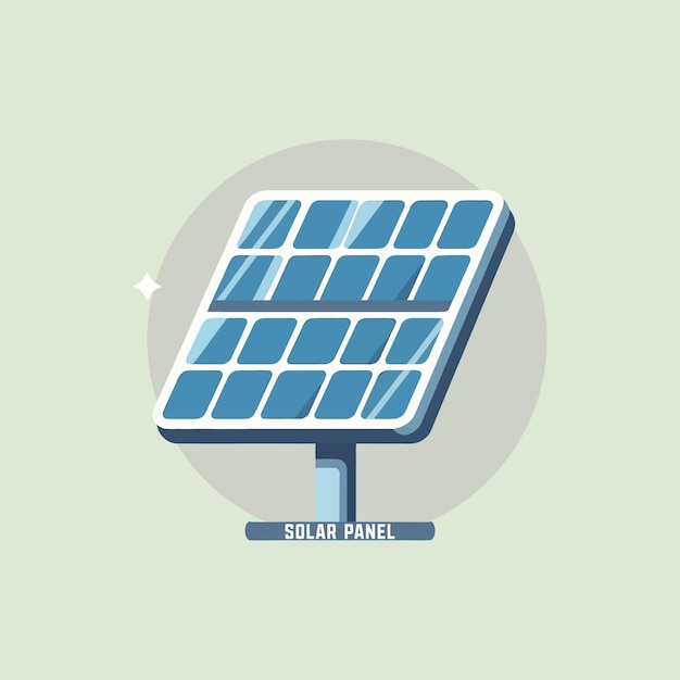 Vektor solarpanel photovoltaikzellen batterie nachhaltige energie stromversorgung aus dem sonnenlicht