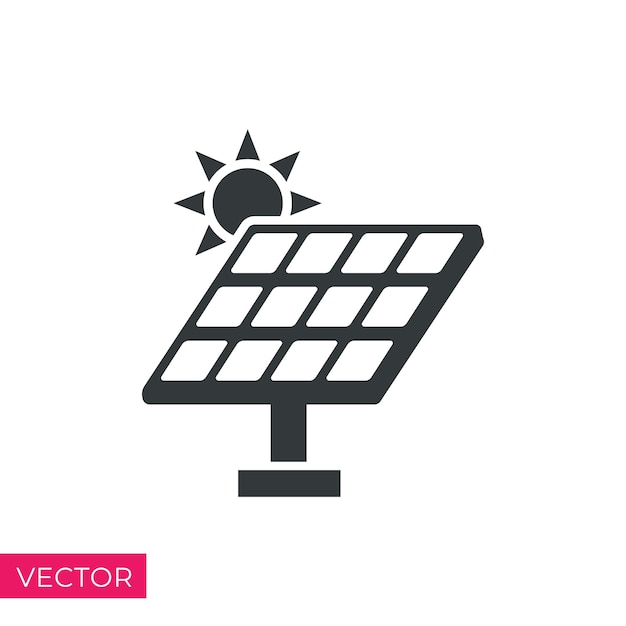 Vektor solarpanel-symbolvektor eps10