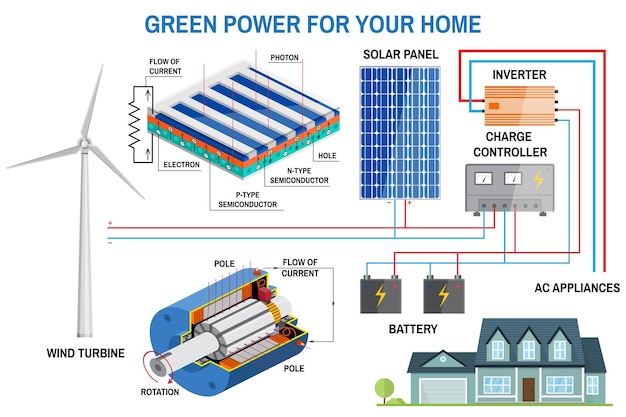 Solarpanelsystem für zu hause