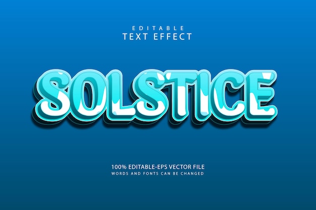 Solstice editierbarer Texteffekt 3-dimensionale Prägung im modernen Stil