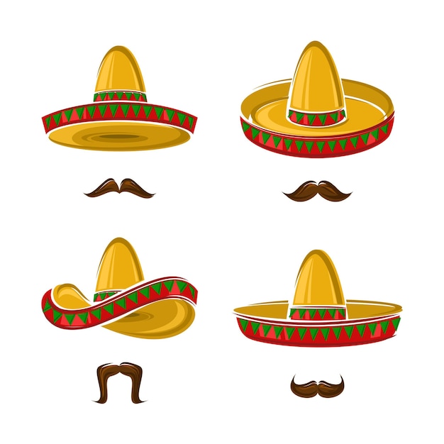 Sombrero-Set Symbol Sombrero-Vektor