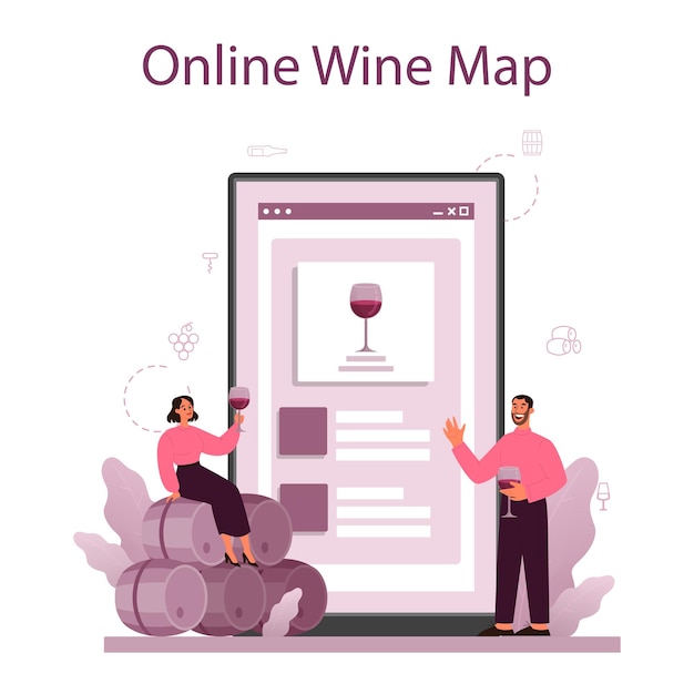 Sommelier online-service oder plattform