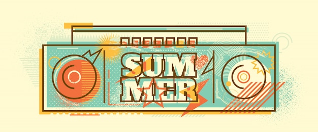 Vektor sommer-banner-design