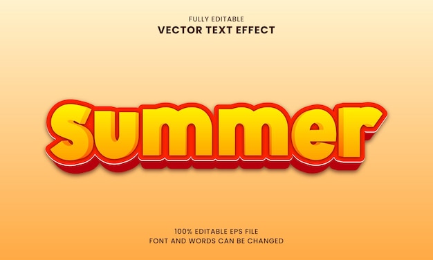 Sommer bearbeitbarer texteffekt