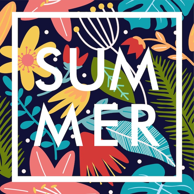 Sommer floral Poster Banner Muster
