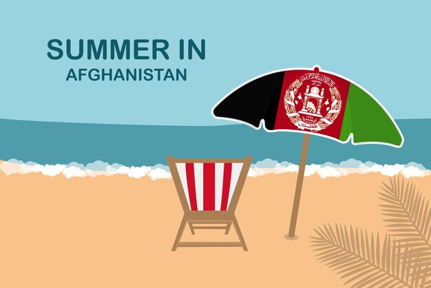 Sommer in afghanistan strandstuhl und regenschirm urlaub oder urlaub