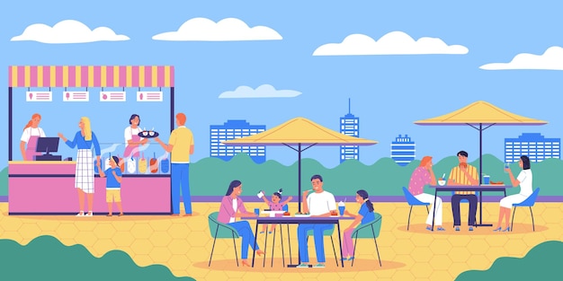 Sommer-Kantinen-Café-Zusammensetzung
