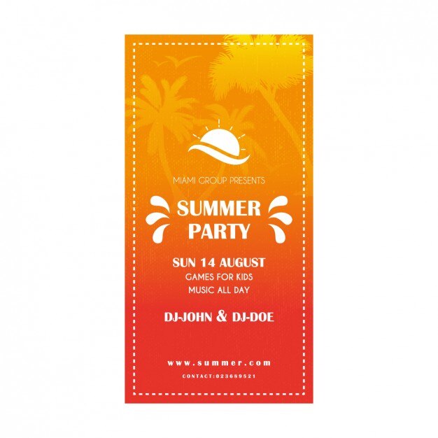 Vektor sommer-party einladung design