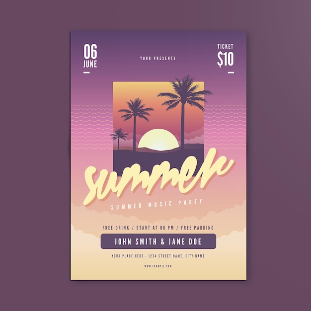 Vektor sommer-party-flyer