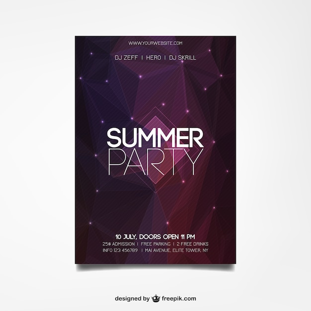 Vektor sommer-party-plakat in der abstrakten art