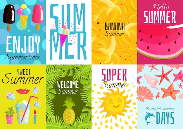 Sommer poster set