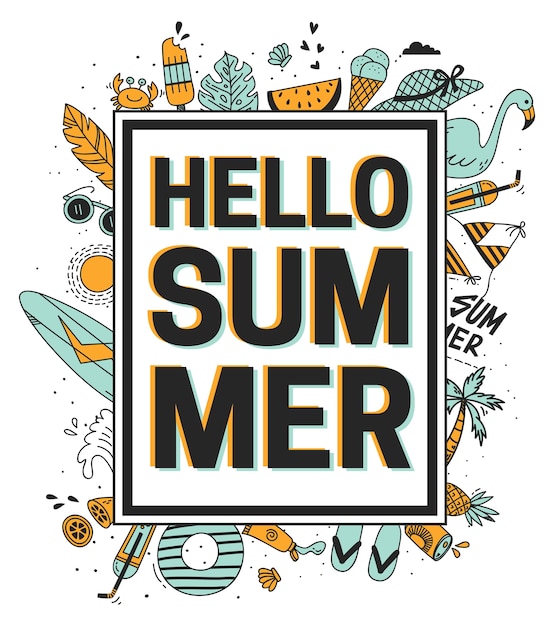 Vektor sommer poster