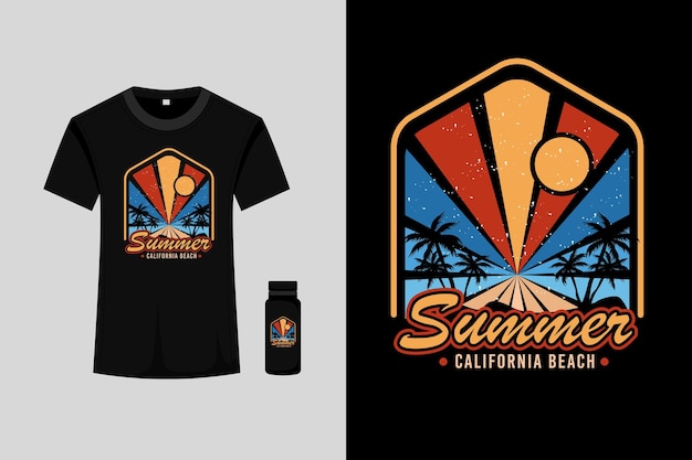 Vektor sommer retro vintage t-shirt-design