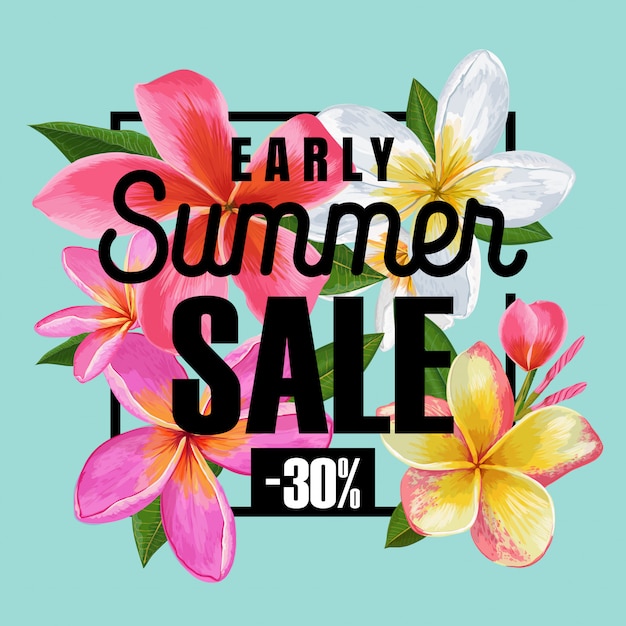 Sommer Sale Floral Banner