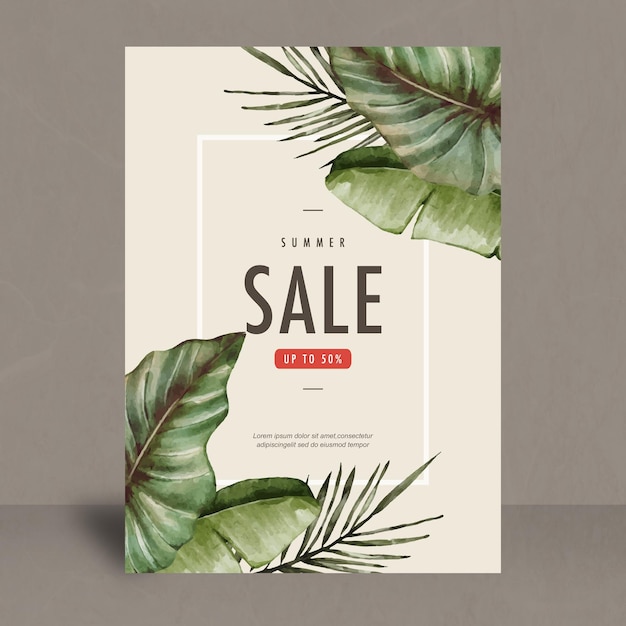 Sommer sale tropisches design