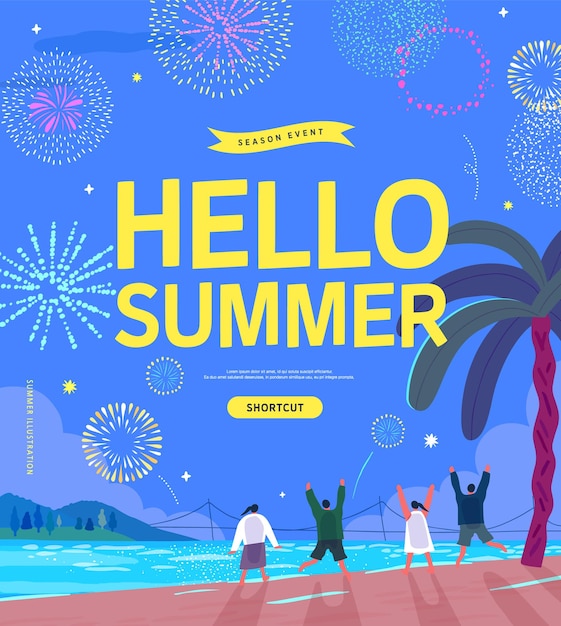 Sommer-shopping-event-illustration banner