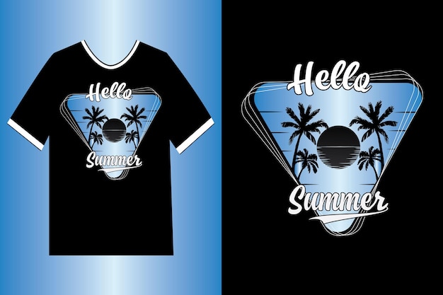 Vektor sommer-strand-t-shirt