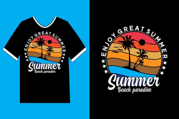 Vektor sommer-strand-t-shirt