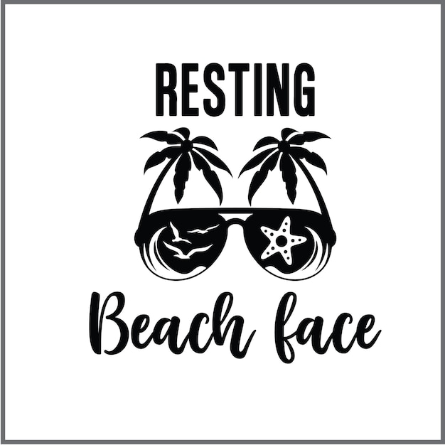 Vektor sommer svg beach life svg t-shirt typographie vektordesign