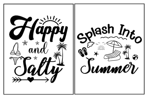 Vektor sommer-svg-typografie-t-shirt.