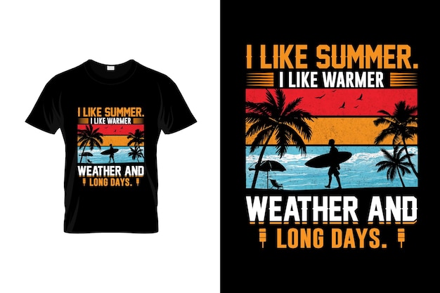 Sommer-t-shirt-design oder sommer-poster-design sommer-zitate sommer-typografie