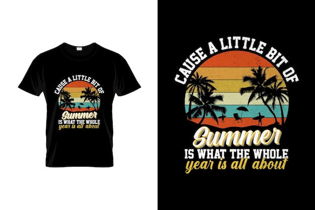 Sommer-t-shirt-design oder sommer-poster-design sommer-zitate sommer-typografie