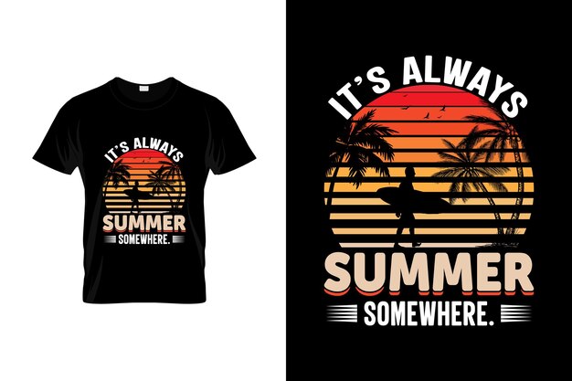 Sommer-t-shirt-design oder sommer-poster-design sommer-zitate sommer-typografie