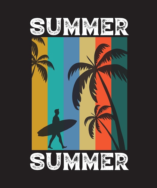 Sommer-t-shirt-design, sommer-design