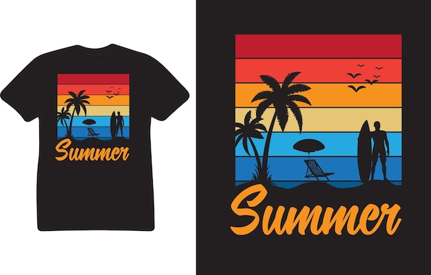 Sommer-T-Shirt-Design-Vektor