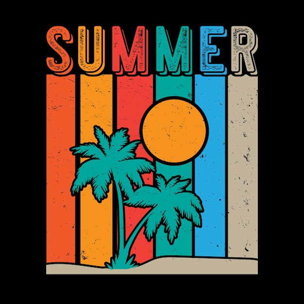 Vektor sommer-t-shirt-design