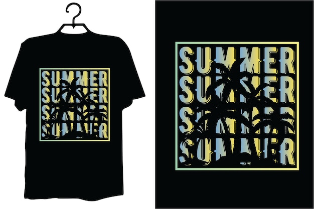 Sommer-t-shirt typographie vektor-design