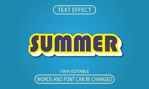 Sommer-Text-Effekt Schriftart 3D-bearbeitbare Text-Effect