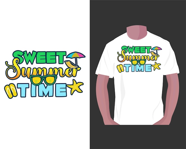 Sommer-typografie-t-shirt-design