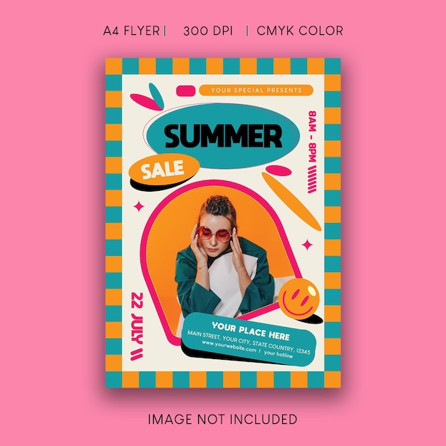 Vektor sommer-verkauf-flyer