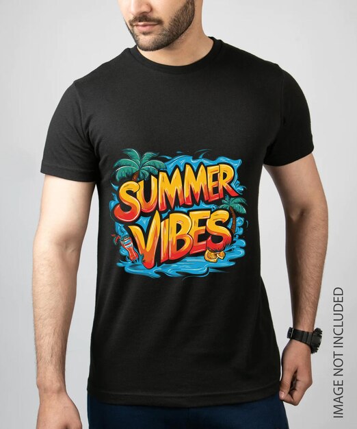 Vektor sommer-vibes-t-shirt-design-vektor