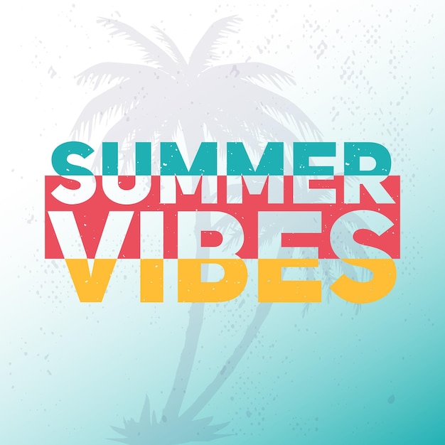 Vektor sommer-vibes-typografie-t-shirt-design