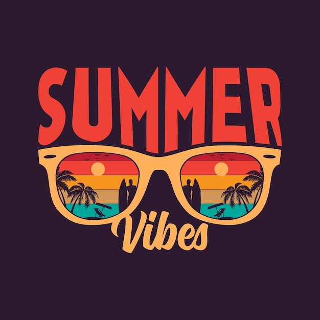 Vektor sommer-vintage-t-shirt-design vollständig gedrucktready vector eps-datei