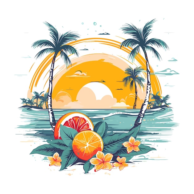 Sommerferien-Clipart-Hintergrund