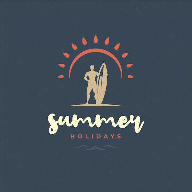 Sommerferien logo typografie slogan design